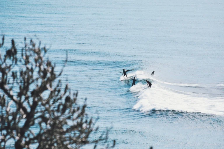 Surfing at Sunshine Coast, Australia.