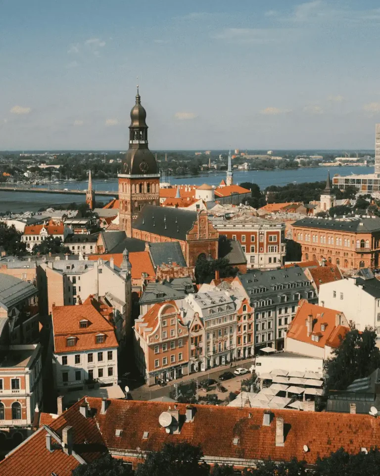 Aerial view of Riga in Latvia