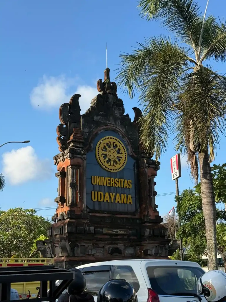 Udayana University sign in Bali