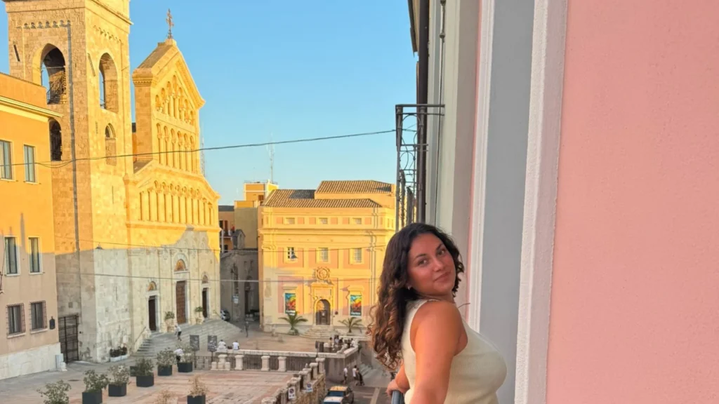 Alicia, student at University of Cagliari, in Sardinia