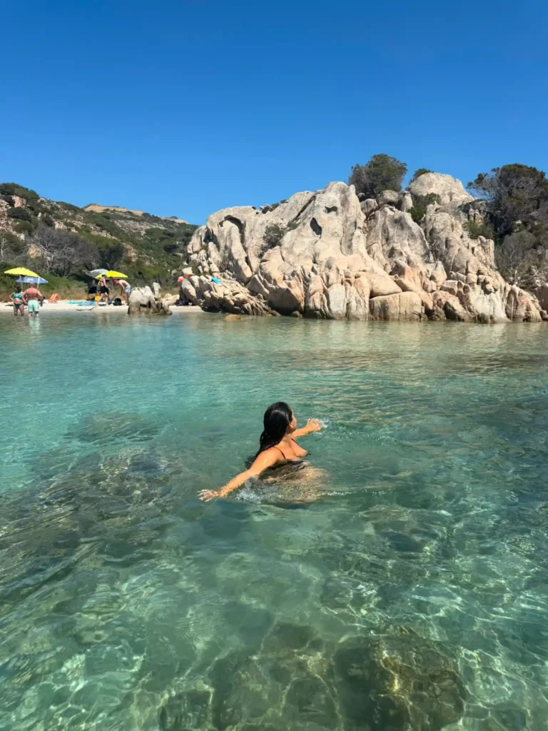 Exchange student enjoying the beach in Sardinia, Italy